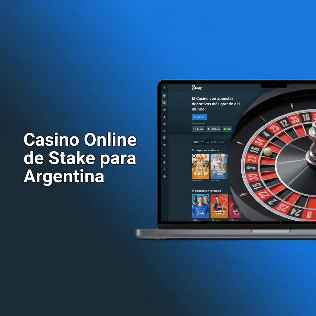 Interfaz del casino online Stake Argentina con más de 3.000 juegos, tragamonedas, mesas en vivo y Stake Originals