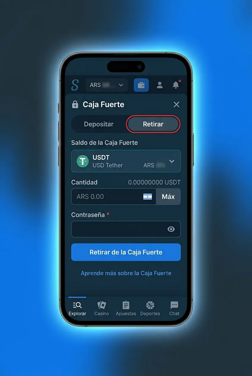 Guía paso a paso para retirar dinero de Stake en Argentina con criptomonedas o tarjeta