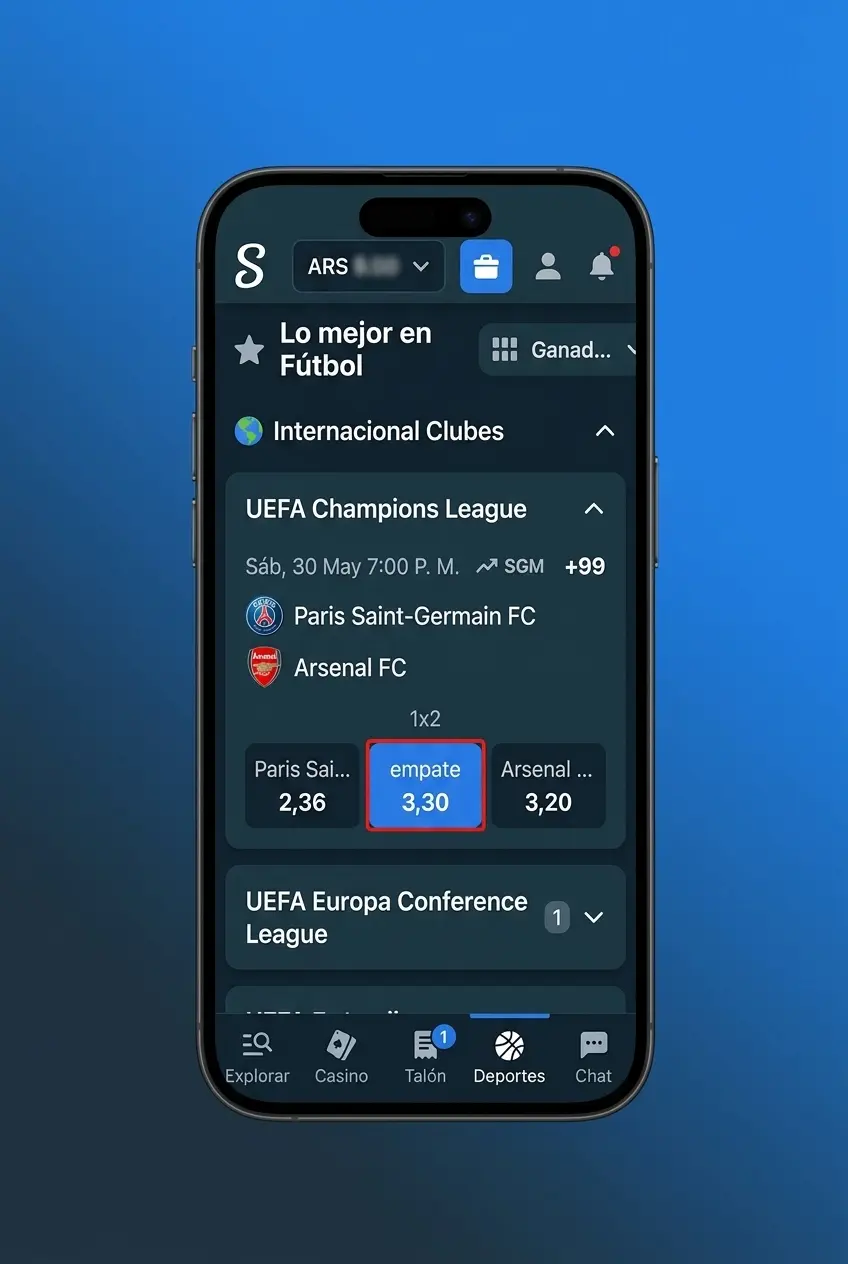 Guía paso a paso para hacer una apuesta deportiva en Stake desde Argentina en minutos