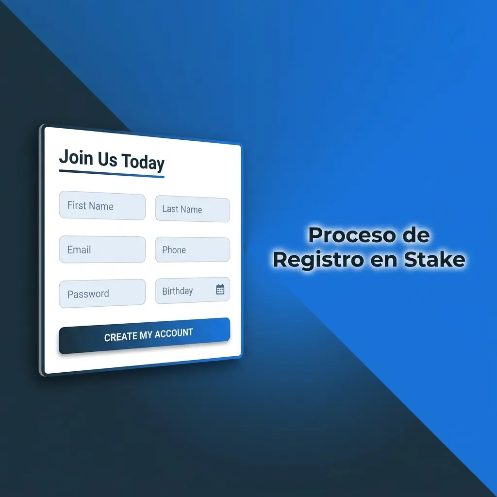 Proceso de registro en Stake: creación de cuenta en menos de 2 minutos con email o Google para acceder a promociones