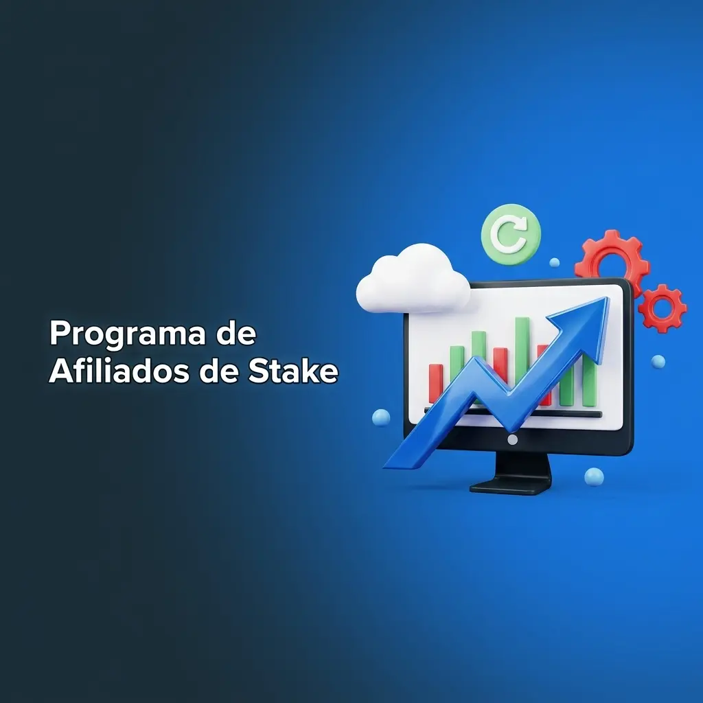 Panel de afiliados de Stake con estadísticas en tiempo real, comisiones y materiales promocionales para iGaming en Argentina