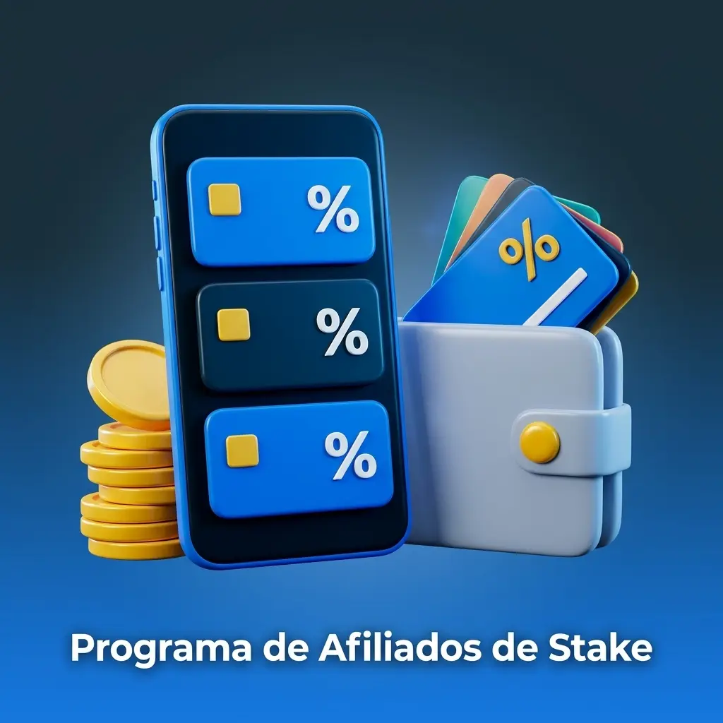 Programa de afiliados de Stake: comisiones por revenue share, enlaces de seguimiento y sin límite de ganancias mensuales.