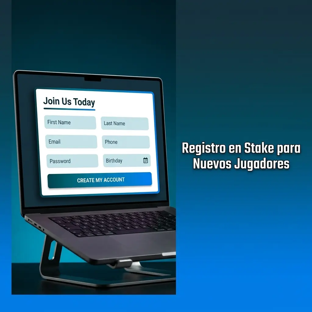 Guía de registro en Stake para jugadores argentinos, formulario de creación de cuenta con pasos detallados